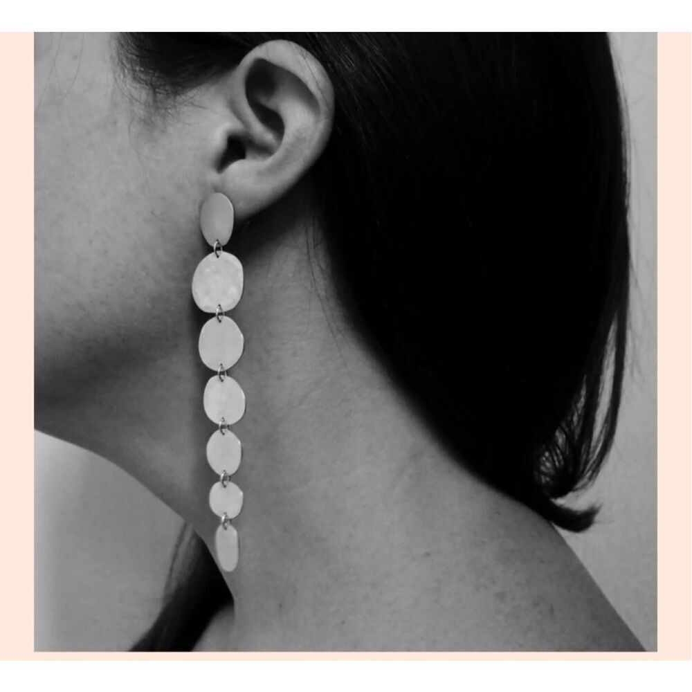 Carolyn Keys Cloud Lina Sterling Silver Statement Earrings - Picture 3 of 7